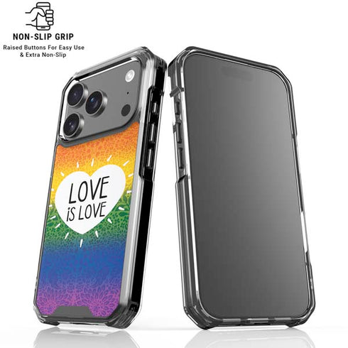 Love Is Love Rainbow iPhone 18 Pro Clear Case
