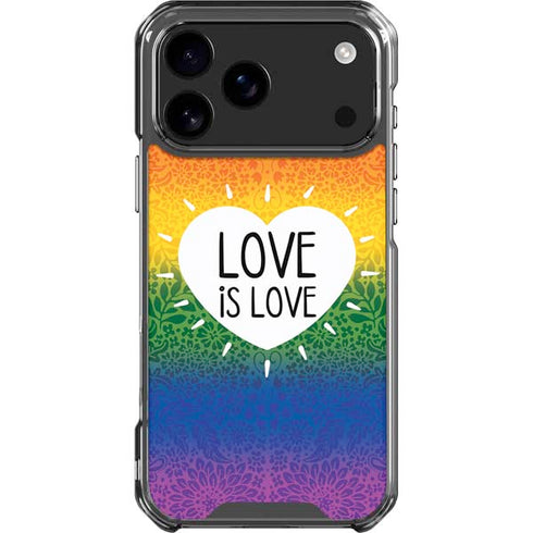 Love Is Love Rainbow iPhone 18 Pro Max Clear Case