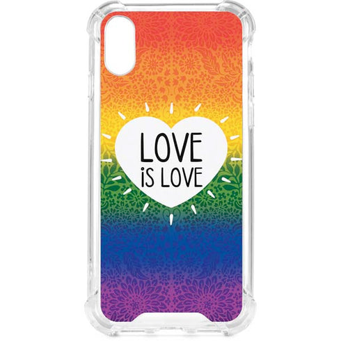 Love Is Love Rainbow iPhone XS Clear Case