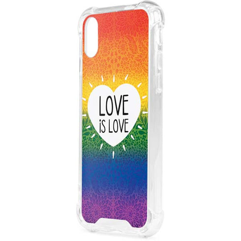 Love Is Love Rainbow iPhone XS Clear Case