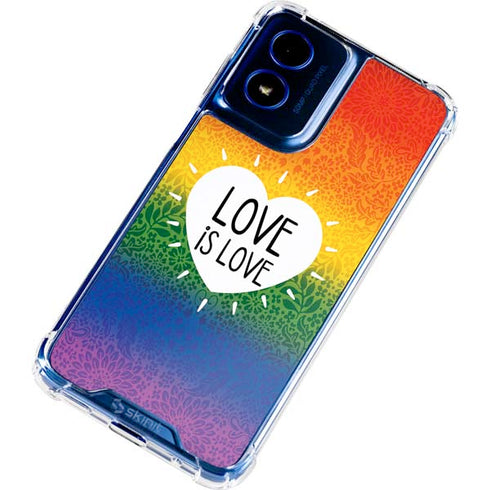 Love Is Love Rainbow Moto G Play 4G (2024) Clear Case