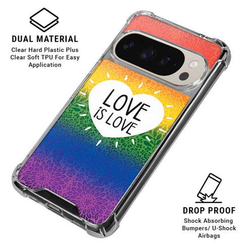 Love Is Love Rainbow Pixel 9/9 Pro Clear Case