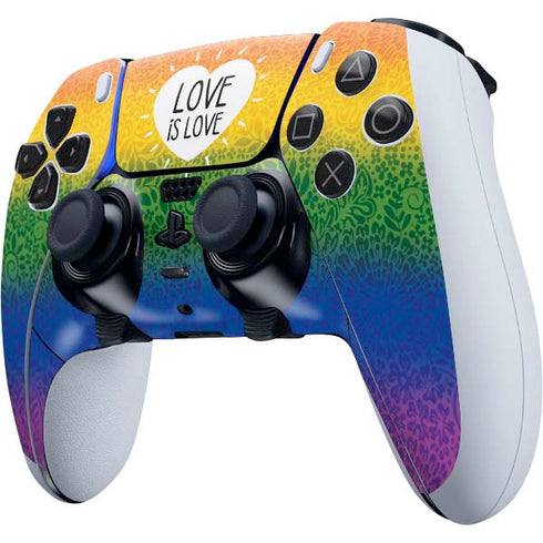 Love Is Love Rainbow PS5 DualSense Edge Pro Controller Skin