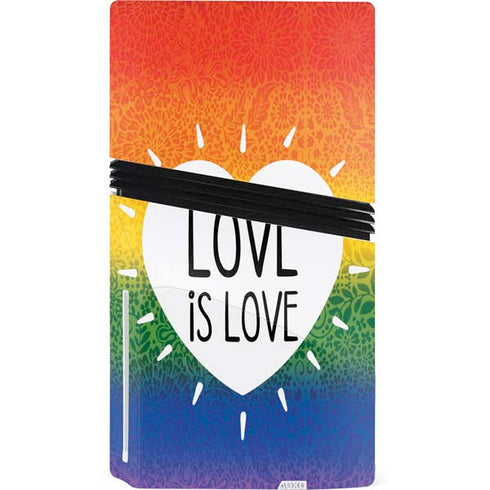 Love Is Love Rainbow PS5 Pro Disk Console Skin