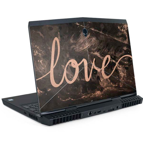 Love Rose Gold Black Dell Alienware Skin