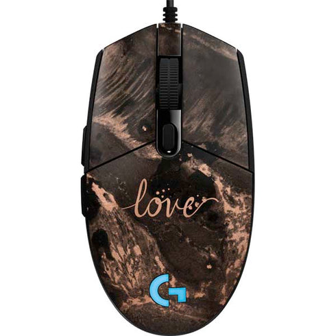 Love Rose Gold Black G203 Prodigy RGB Wired Gaming Mouse Skin