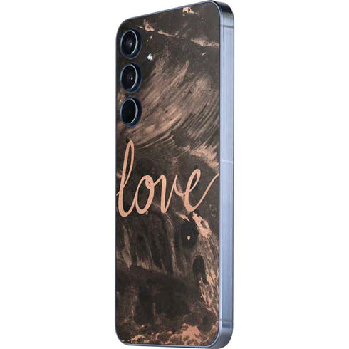 Love Rose Gold Black Galaxy A35 5G Skin