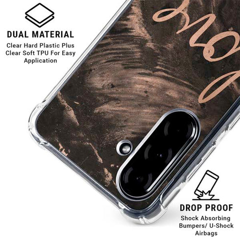 Love Rose Gold Black Galaxy A36 5G Clear Case