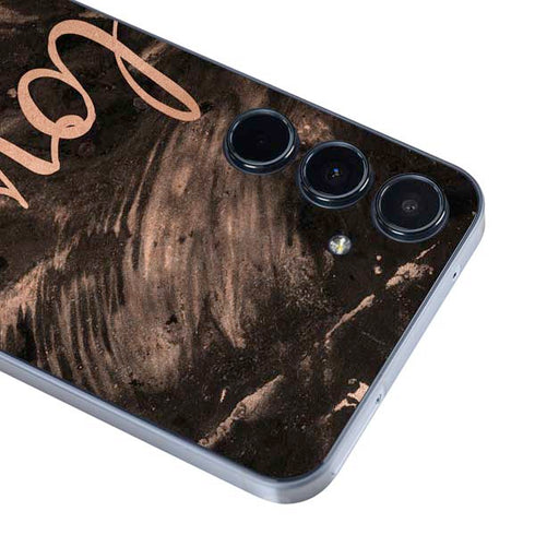Love Rose Gold Black Galaxy A36 5G Skin
