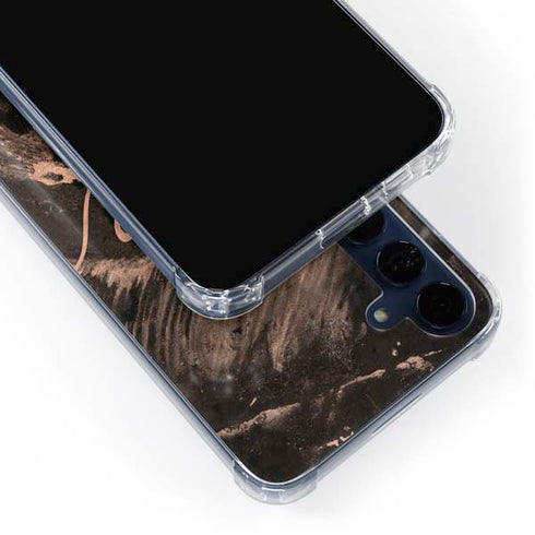Love Rose Gold Black Galaxy A55 5G Clear Case
