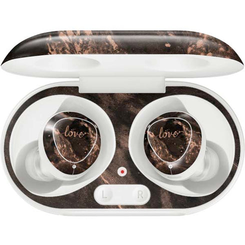 Love Rose Gold Black Galaxy Buds Plus Skin
