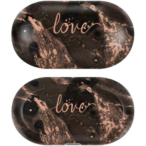 Love Rose Gold Black Galaxy Buds Plus Skin