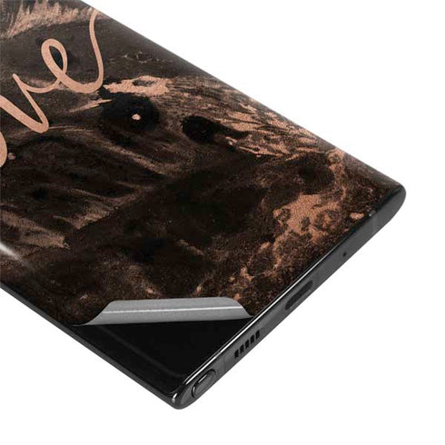 Love Rose Gold Black Galaxy Note 10 Plus Skin