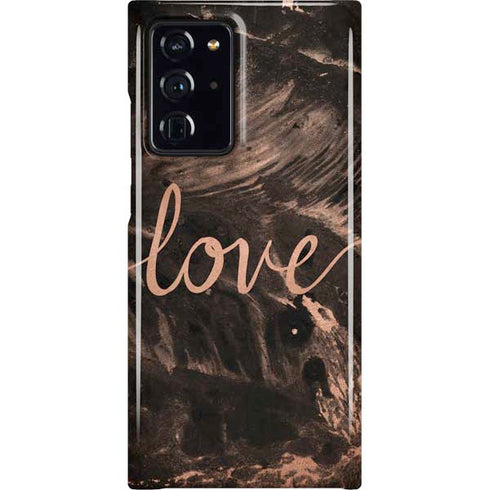 Love Rose Gold Black Galaxy Cases