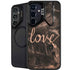 Love Rose Gold Black Galaxy S24 Kickstand Case