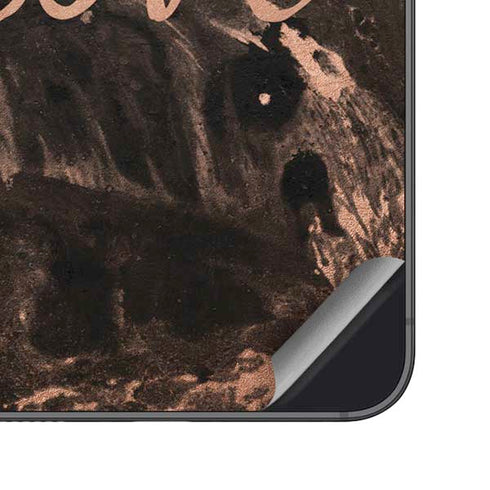 Love Rose Gold Black Galaxy S25 Plus Skin