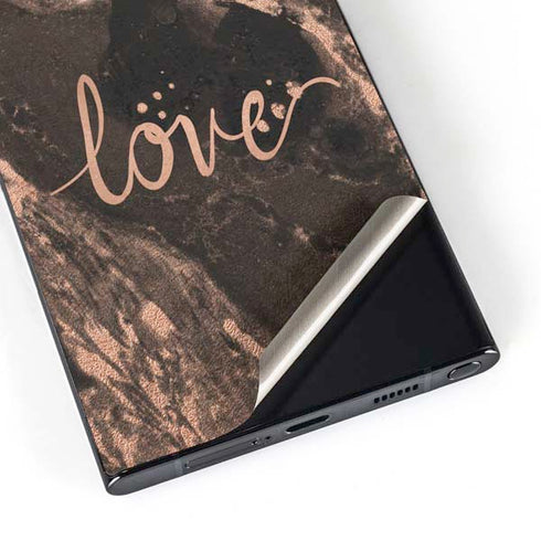 Love Rose Gold Black Galaxy S24 Ultra Skin