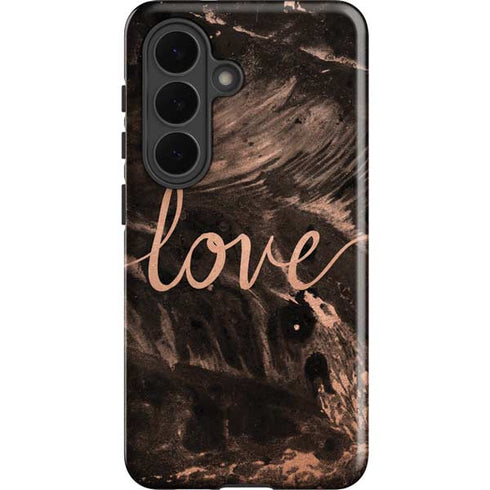 Love Rose Gold Black Galaxy S26 Impact Case