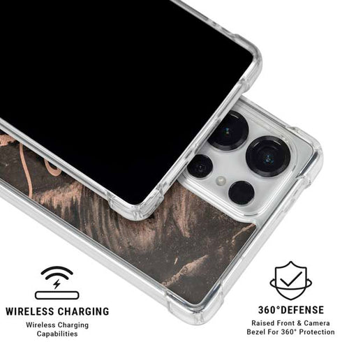 Love Rose Gold Black Galaxy S26 Ultra Clear Case