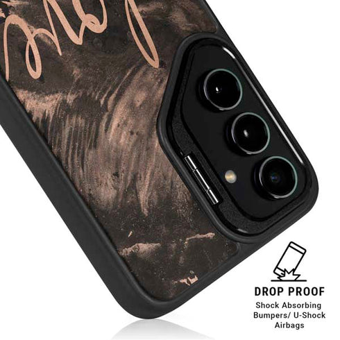 Love Rose Gold Black Galaxy S26 Ultra Kickstand Case