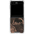 Love Rose Gold Black Galaxy Z Flip6 Clear Case