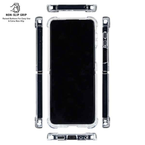 Love Rose Gold Black Galaxy Z Flip6 Clear Case