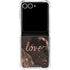 Love Rose Gold Black Galaxy Z Flip7 Clear Case