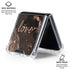 Love Rose Gold Black Galaxy Z Flip7 Clear Case