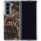 Love Rose Gold Black Galaxy Z Fold5 5G Clear Case