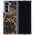 Love Rose Gold Black Galaxy Z Fold5 5G Clear Case