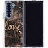 Love Rose Gold Black Galaxy Z Fold7 Clear Case
