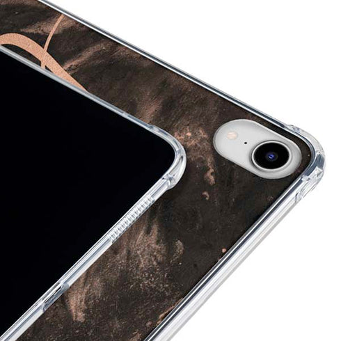 Love Rose Gold Black iPad 11th Gen (2025) Clear Case