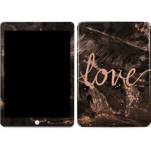 Love Rose Gold Black Apple iPad Skin