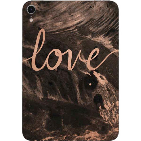 Love Rose Gold Black Apple iPad Mini Skin