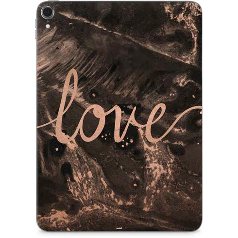 Love Rose Gold Black Apple iPad Pro Skin