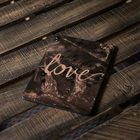 Love Rose Gold Black Apple iPad Pro Skin