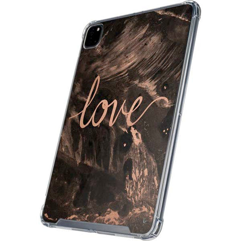 Love Rose Gold Black iPad Cases