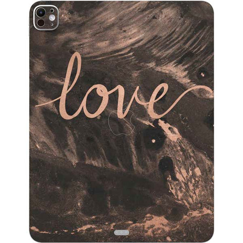 Love Rose Gold Black iPad Pro 13in M4 (2024) Skin