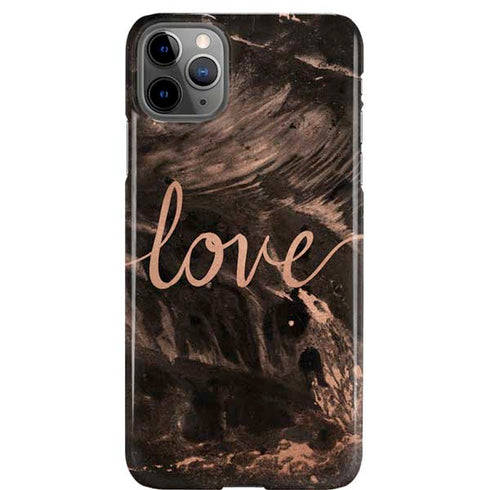 Love Rose Gold Black iPhone Cases