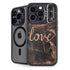Love Rose Gold Black iPhone 13 Pro Kickstand Case