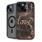 Love Rose Gold Black iPhone 14 Kickstand Case