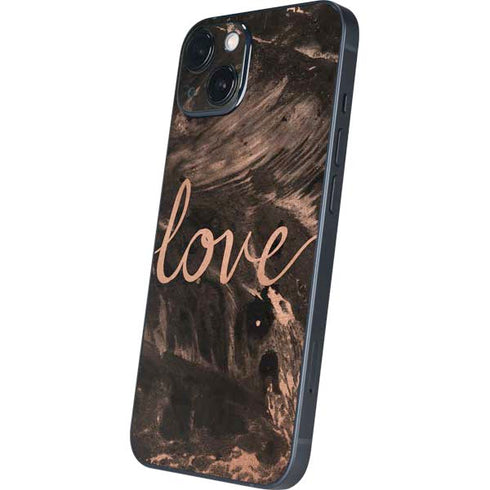 Love Rose Gold Black iPhone Skins