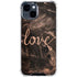 Love Rose Gold Black iPhone 15 Clear Case