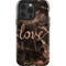 Love Rose Gold Black iPhone 15 Pro Impact Case