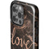 Love Rose Gold Black iPhone 15 Pro Impact Case