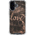 Love Rose Gold Black iPhone 16 Clear Case