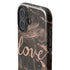 Love Rose Gold Black iPhone 16 Impact Case