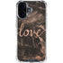 Love Rose Gold Black iPhone 16 Plus Clear Case