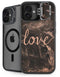 Love Rose Gold Black iPhone 16 Plus Kickstand Case