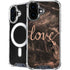 Love Rose Gold Black iPhone 16 Plus MagSafe Case